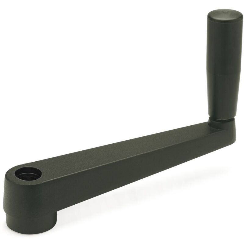 foto del prodotto otto ganter gmbh co.kg ganter normelemente manovelle gn 471 160 b17 alluminio con foro rivestito in plastica 1 pezzo, diametro foro 17 mm