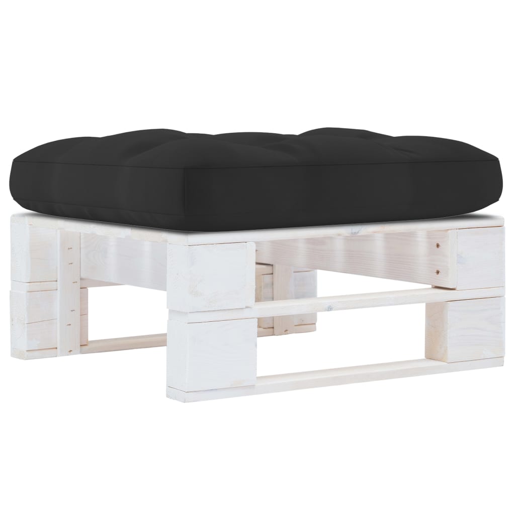 foto del prodotto ottomana da giardino pallet in legno di pino impregnato biancocod mxl 72577