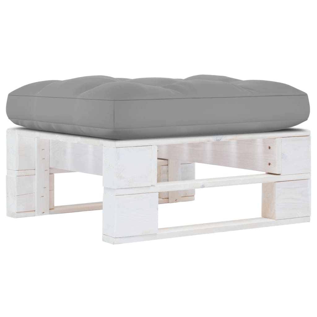 foto del prodotto ottomana da giardino pallet in legno di pino impregnato biancocod mxl 72589