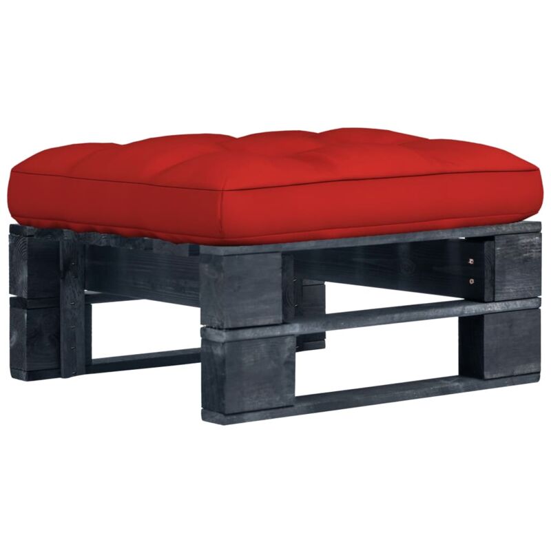 foto del prodotto ottomana da giardino pallet in legno di pino impregnato nero vidaxl