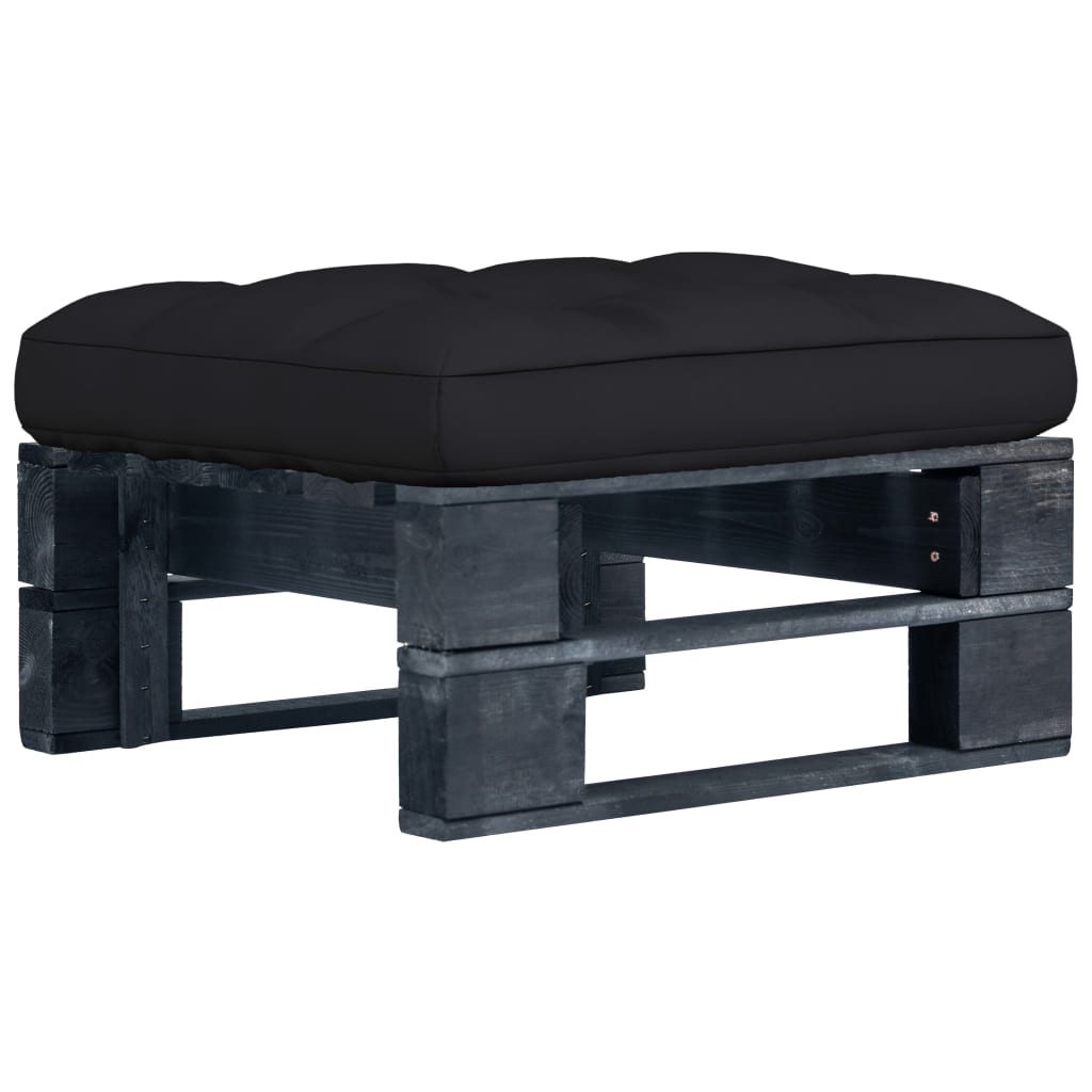 foto del prodotto ottomana da giardino pallet in legno di pino impregnato nerocod mxl 72575