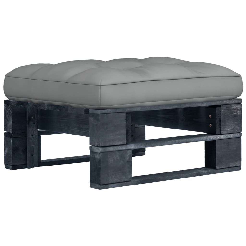 foto del prodotto ottomana da giardino pallet in legno di pino impregnato nerocod mxl 72586