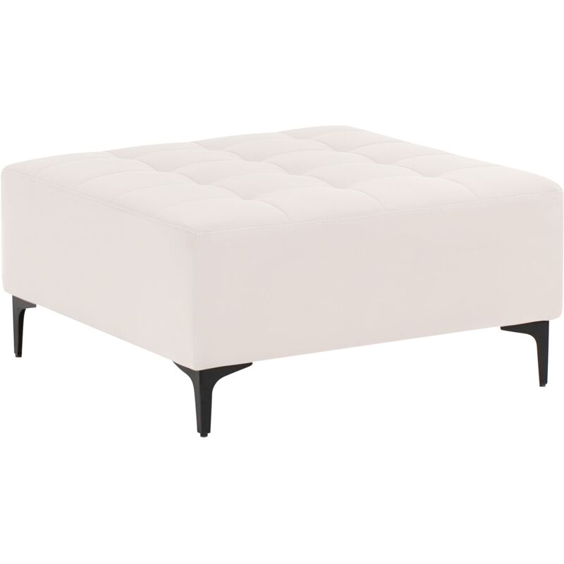 foto del prodotto ottomano quadrato in velluto beige chiaro aberdeen