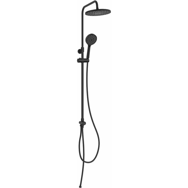 foto del prodotto oudee set doccia con deviatore, 23 cm, 3 getti, nero opaco 20602034 kielle