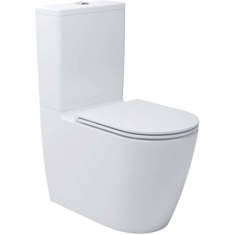 foto del prodotto oudee set wc monoblocco con cassetta e copriwater softclose, vortex, bianco 30202000 kielle