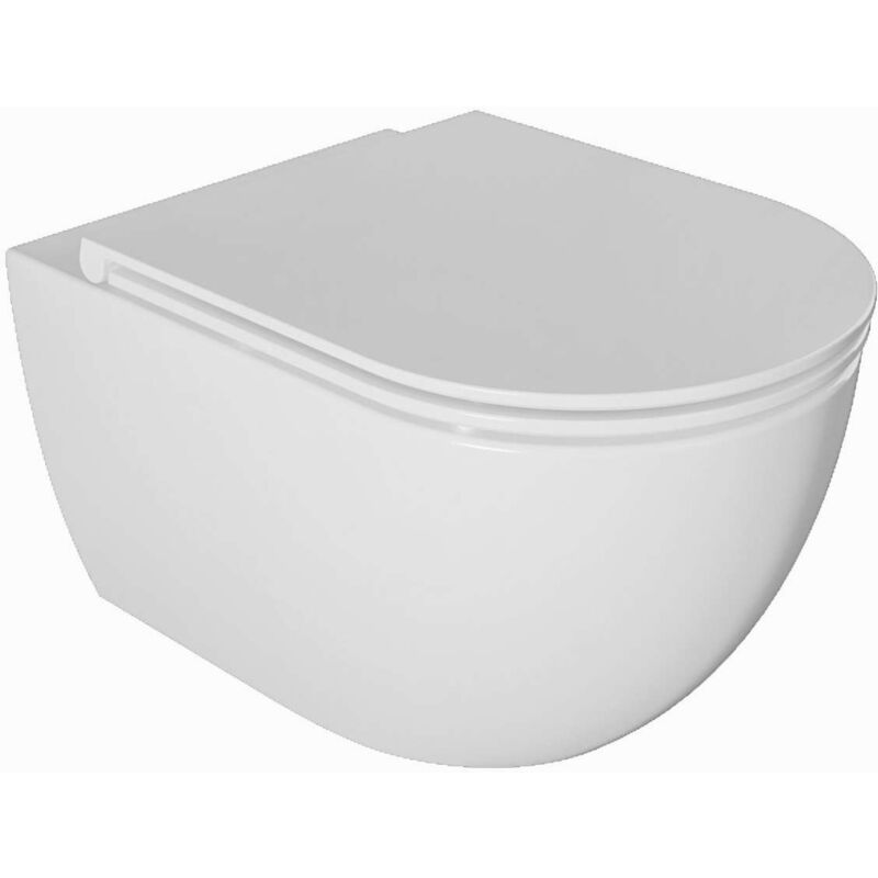 foto del prodotto oudee wc sospeso con copriwater softclose, rimless, bianco 30102001 kielle