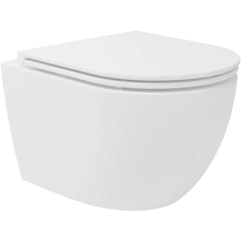 foto del prodotto oudee wc sospeso con copriwater softclose, rimless, bianco 30102002 kielle