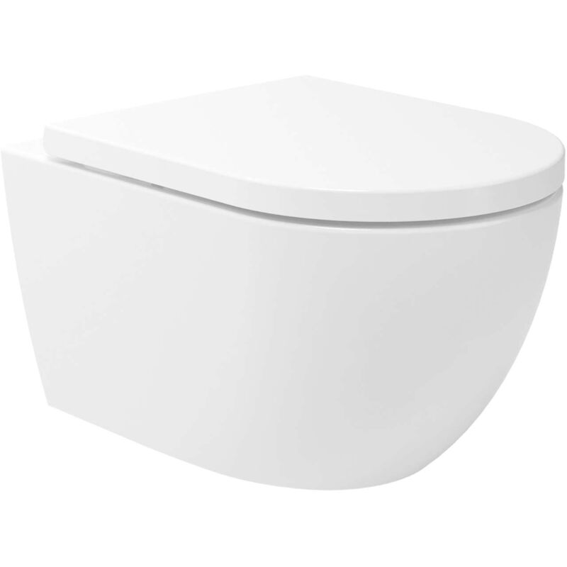 foto del prodotto oudee wc sospeso con copriwater softclose, vortex rimless, bianco 30102003 kielle