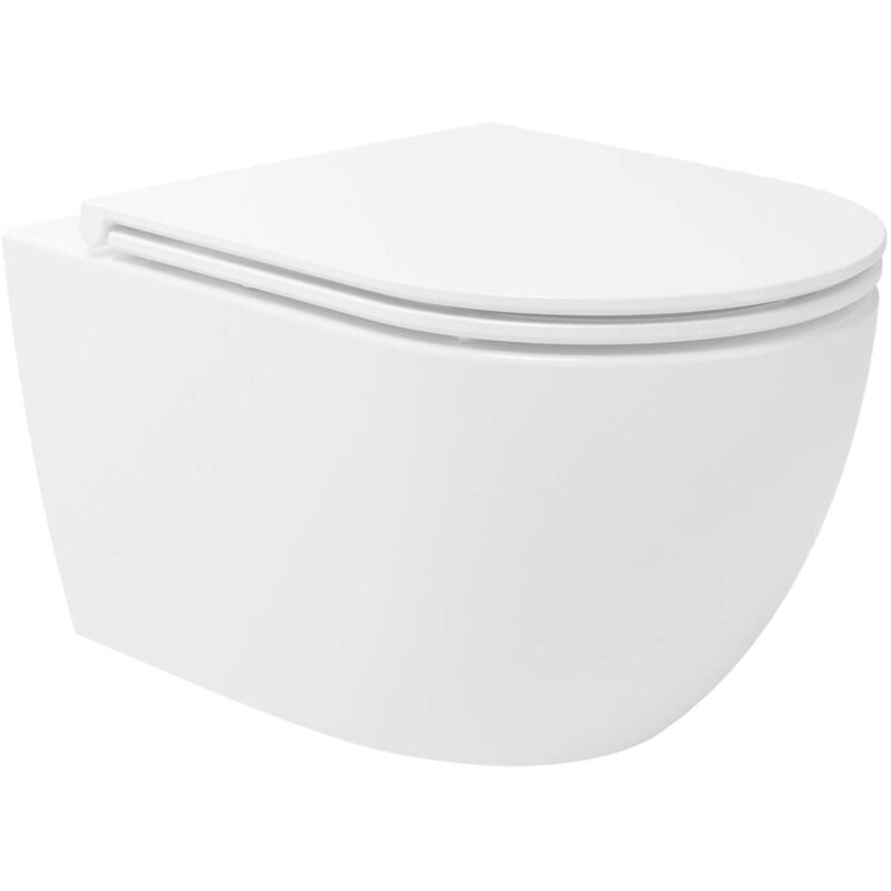 foto del prodotto oudee wc sospeso con copriwater softclose, vortex rimless, bianco 30102004 kielle