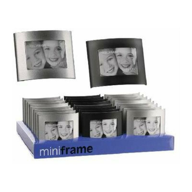 foto del prodotto out of the blue cornice in metallo curva 22x22 cm per foto 6x9 cm colore nero