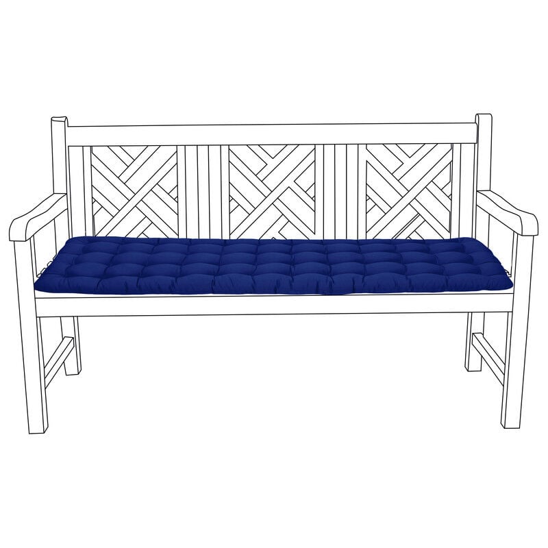 foto del prodotto outdoor tufted bench seat pads for rattan furniture, 3 seater water resistant seat cushions for garden patio, comfortable soft padded decorative