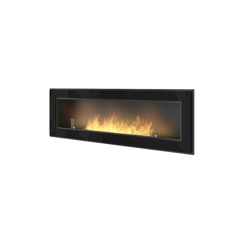 foto del prodotto outinfire frame 1500 biocamino da incasso o parete monofacciale, nero