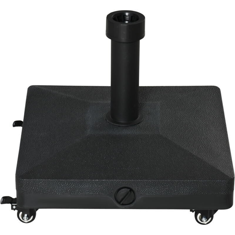 foto del prodotto outsunny basamento ombrellone con ruote riempibile fino 20kg per pali 28 38mm