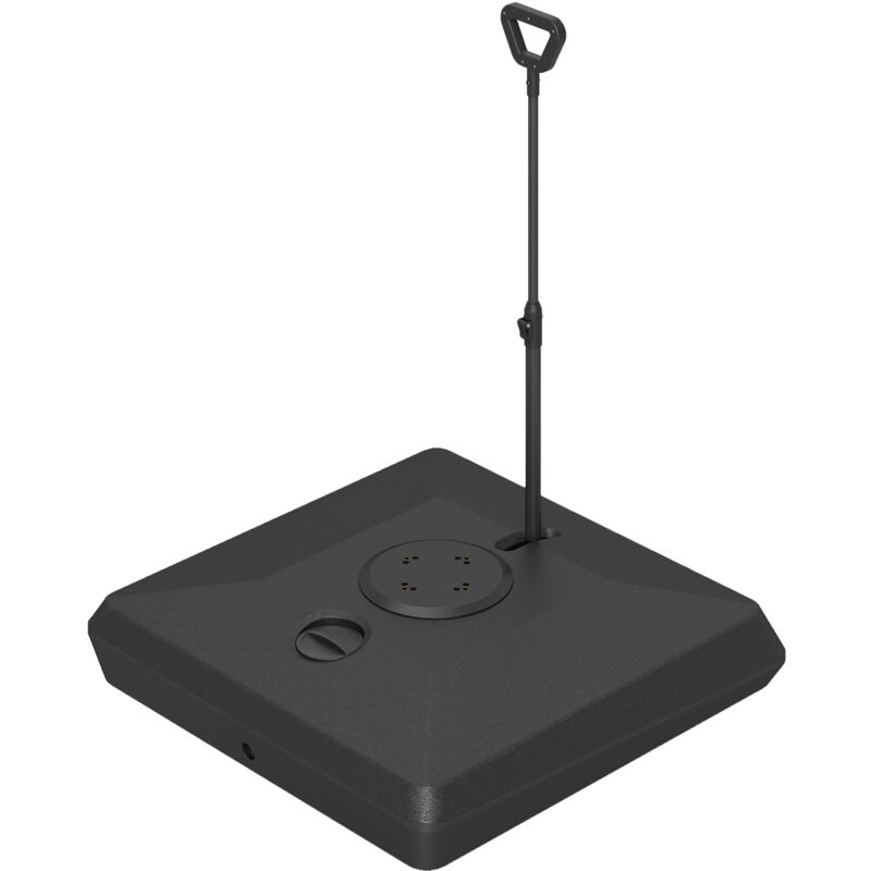 foto del prodotto outsunny basamento per ombrellone a sbalzo in hdpe con rotelle e maniglia nero