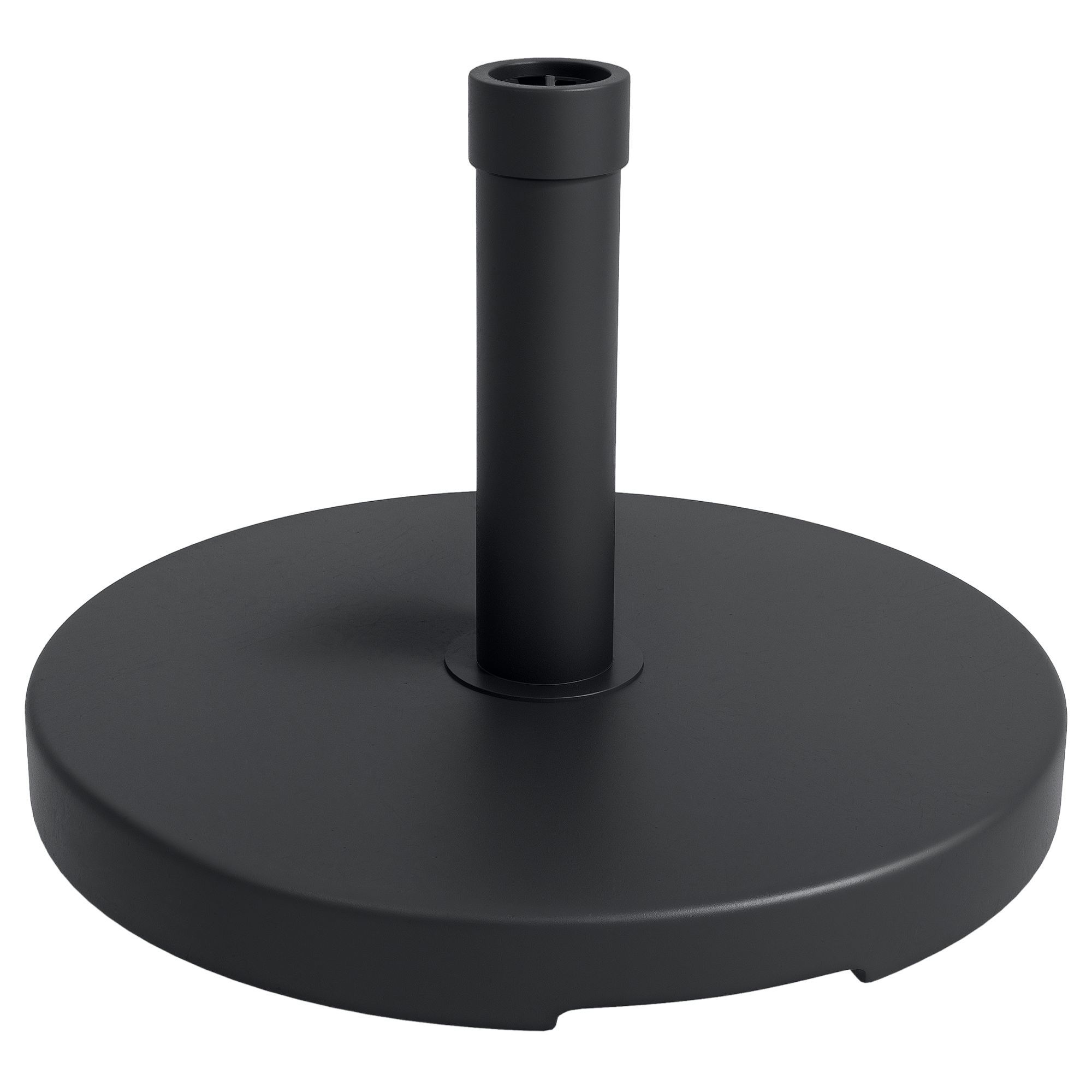 foto del prodotto outsunny base per ombrellone da 15kg rotonda per pali da ø24-38mm, plastica e cemento, ø46.5 cm, nero