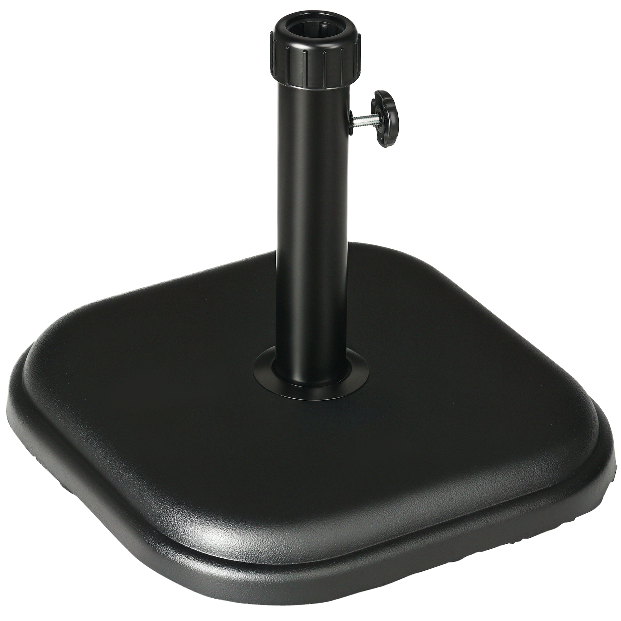foto del prodotto outsunny base per ombrellone da giardino in plastica e cemento da 11kg, 36x36x31cm, nero aosom
