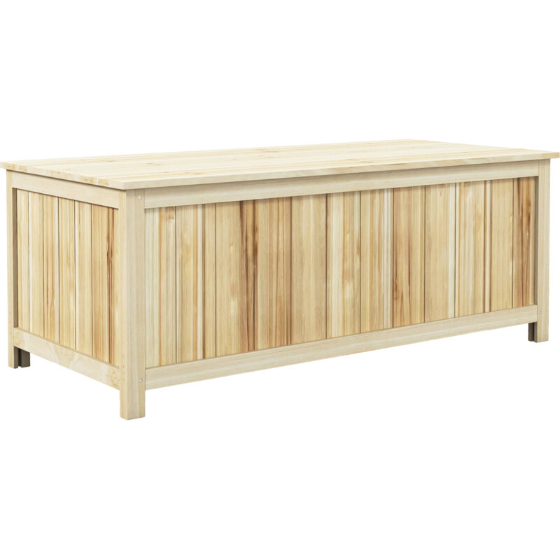 foto del prodotto outsunny baule da esterno 172l in legno di abete 100x50x43cm finitura naturale