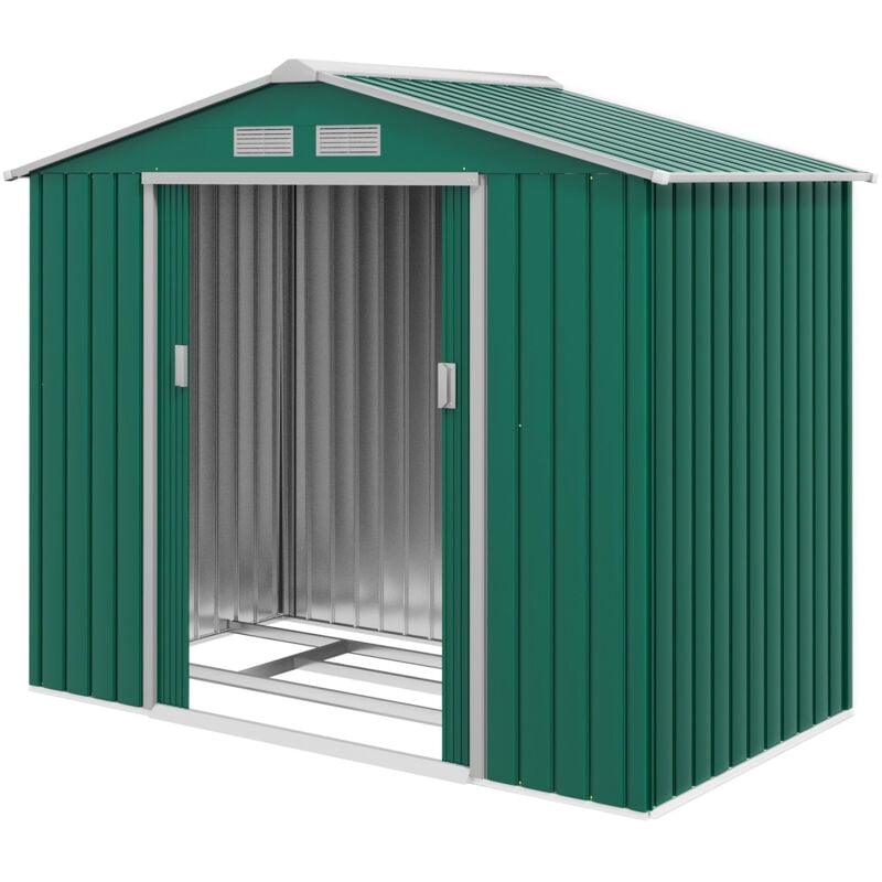 foto del prodotto outsunny capanno casetta da giardino porta utensili 2 porte scorrevoli