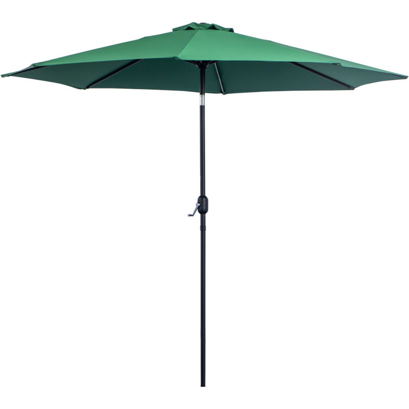 foto del prodotto outsunny ombrellone da giardino 3x2.5 m in metallo e poliestere verde