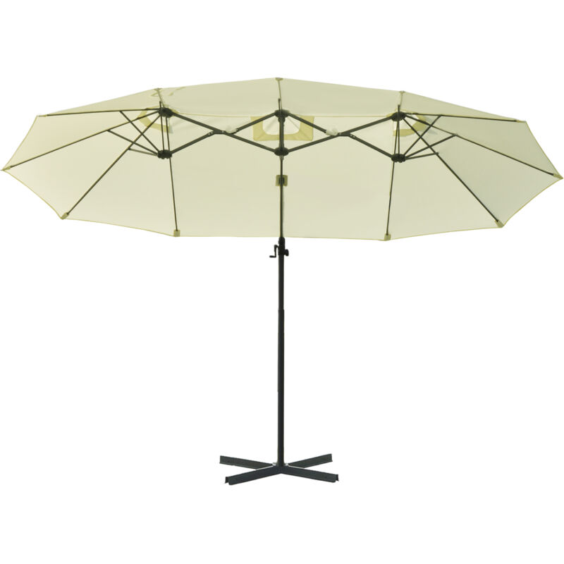 foto del prodotto outsunny ombrellone doppio poliestere anti uv impermeabile