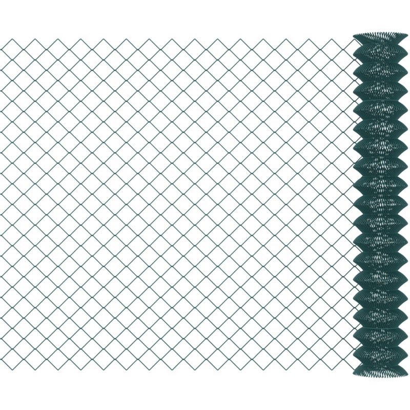 foto del prodotto outsunny rete di recinzione in acciaio e pvc verde
