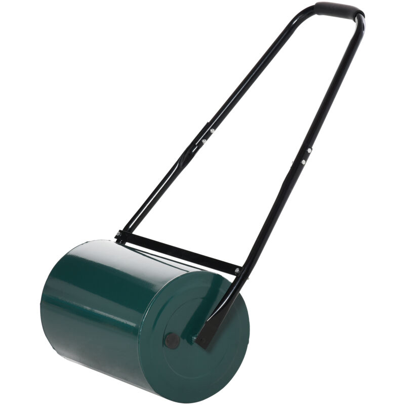 foto del prodotto outsunny rullo da giardino da 30l di capacit in metallo verde scuro