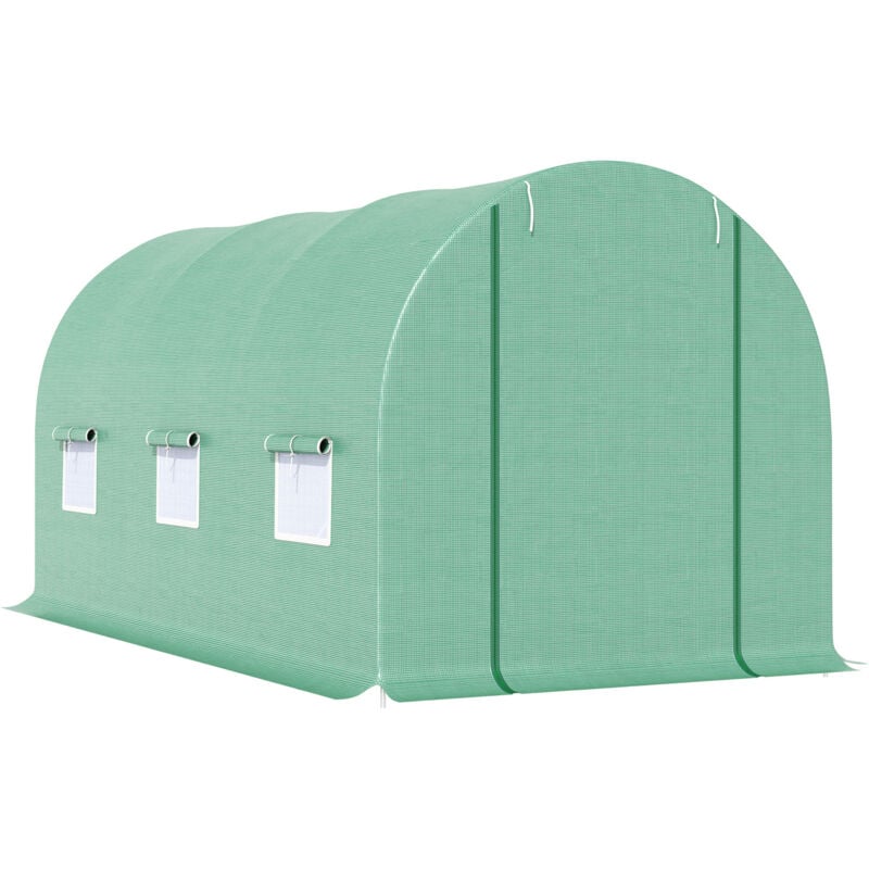 foto del prodotto outsunny serra da giardino 4.5 x 2 x 2m serra con tetto arrotondato