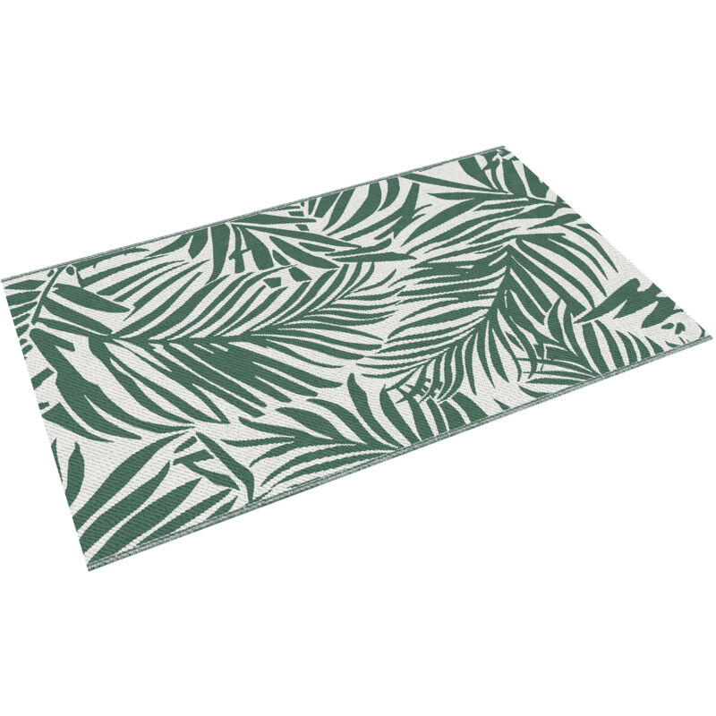 foto del prodotto outsunny tappeto esterno con fantasia a foglie reversibile 152x243cm verde