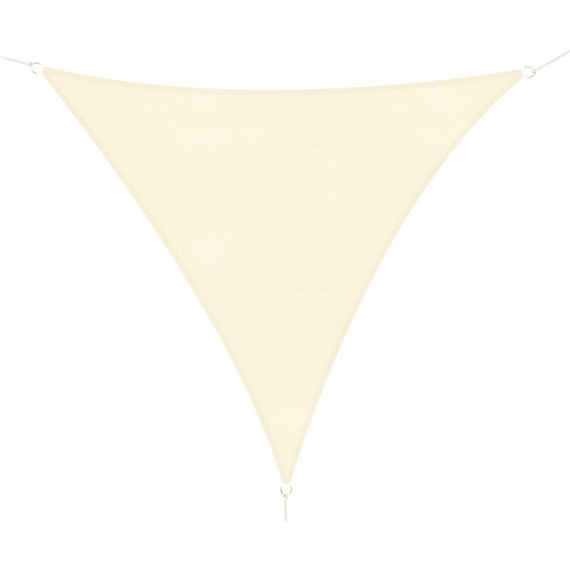 foto del prodotto outsunny tenda a vela ombreggiante triangolare anti uv 3x3x3m crema