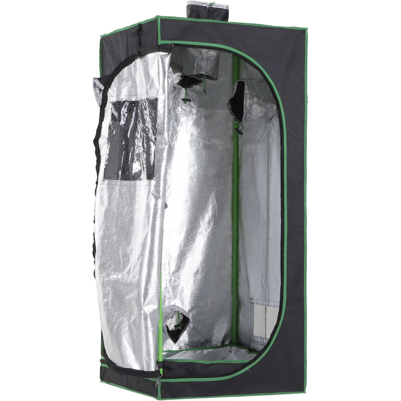 foto del prodotto outsunny tenda da coltivazione idroponica in mylar e oxford 600d per riflettere