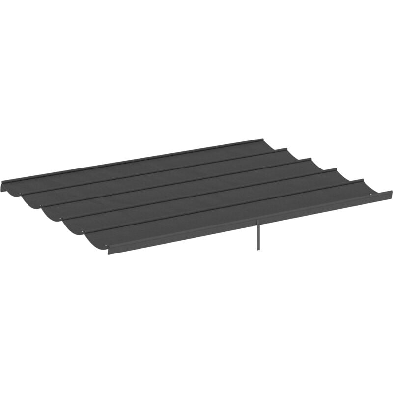 foto del prodotto outsunny tetto di ricambio per gazebo da 3x4m con tessuto traspirante grigio