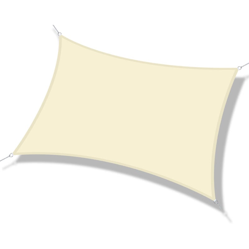 foto del prodotto outsunny vela ombreggiante rettangolare 4x6m tenda da sole