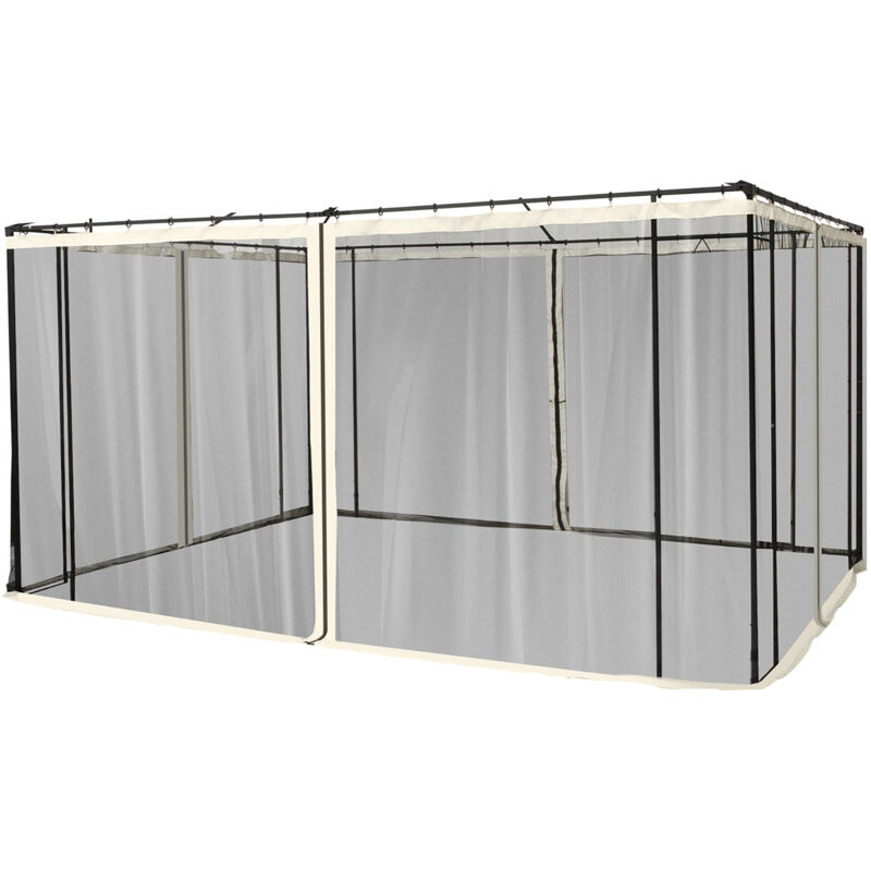 foto del prodotto outsunny zanzariera per gazebo, tende zanzariera, 352x207cm