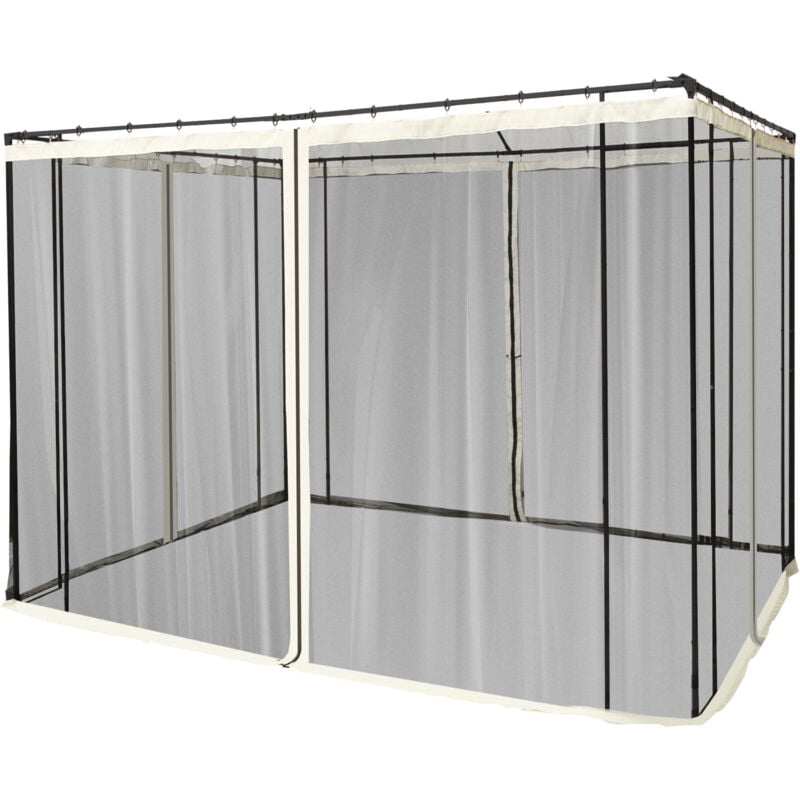 foto del prodotto outsunny zanzariera per gazebo, tende zanzariera di ricambio universale