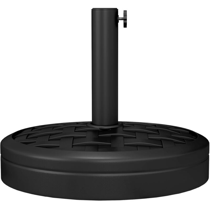 foto del prodotto outusnny basamento per ombrellone da 18 kg con manovella girevole 45x36 cm nero