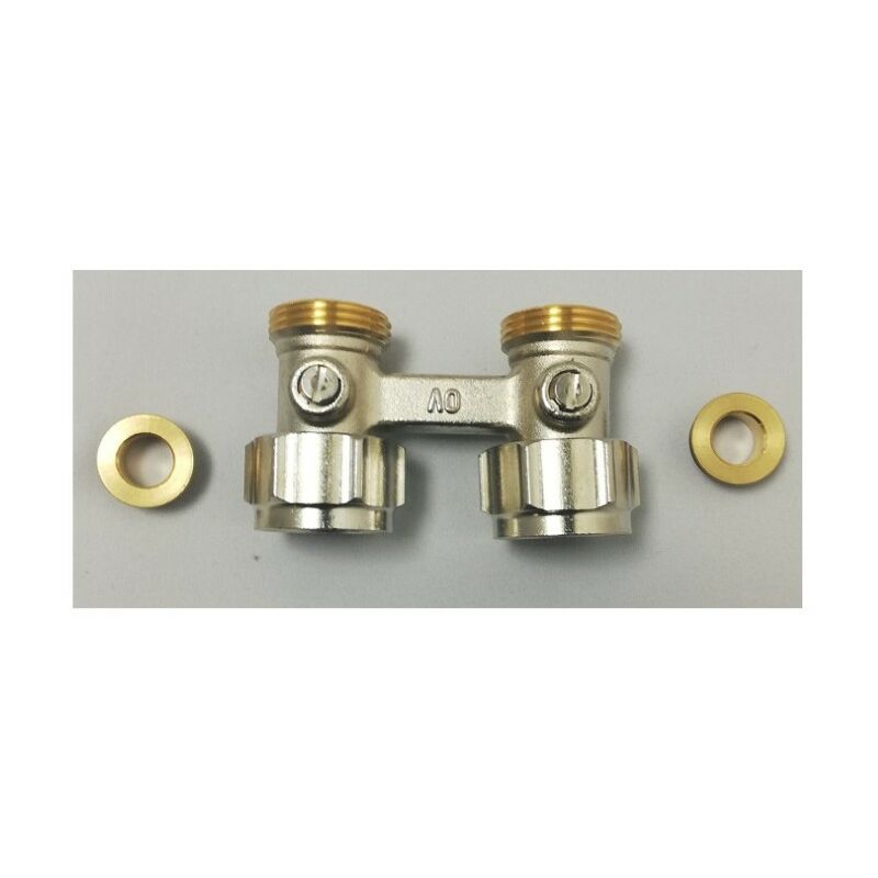 foto del prodotto oventrop 1015813 ahbt dr blocco di collegamento bitubo integrato dritto 3 4 multiflex