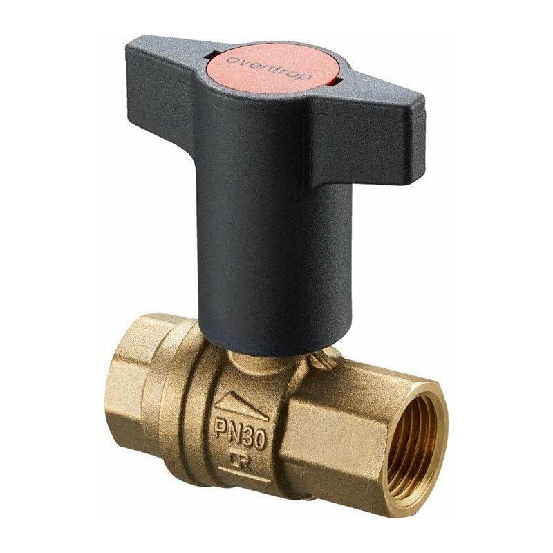 foto del prodotto oventrop - valvola a sfera rotante. ottone, manico allungato, ff 3/4