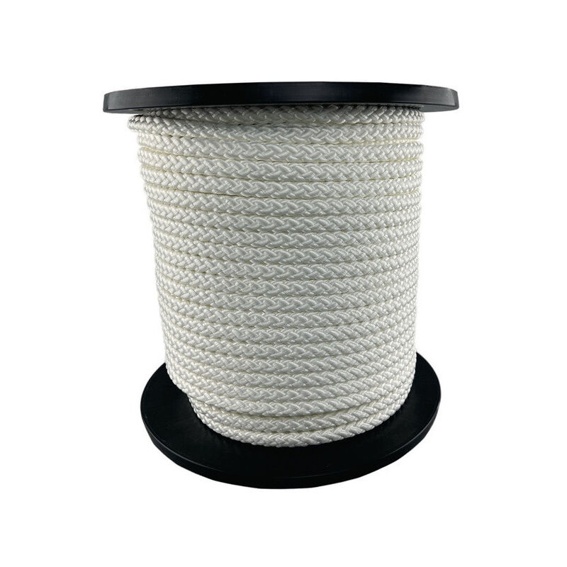 foto del prodotto overmann cordon corde roue d.4mm tresse pleine blanche avec me