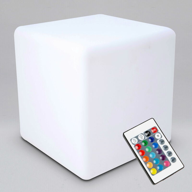 foto del prodotto oviala cubo led multicolore ricaricabile da 43cm