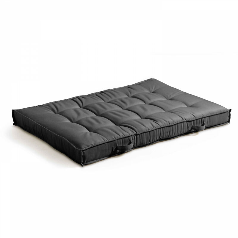 foto del prodotto oviala cuscino per pallet imbottito antracite 120x80cm