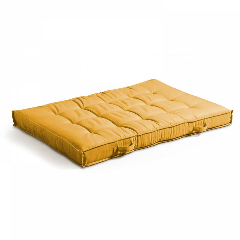 foto del prodotto oviala cuscino per pallet imbottito giallo 120 x 80cm