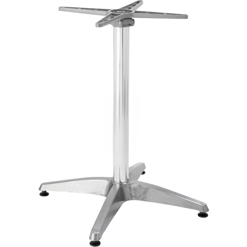 foto del prodotto oviala gamba da tavolo con sistema basculante 72 cm in alluminio grigio