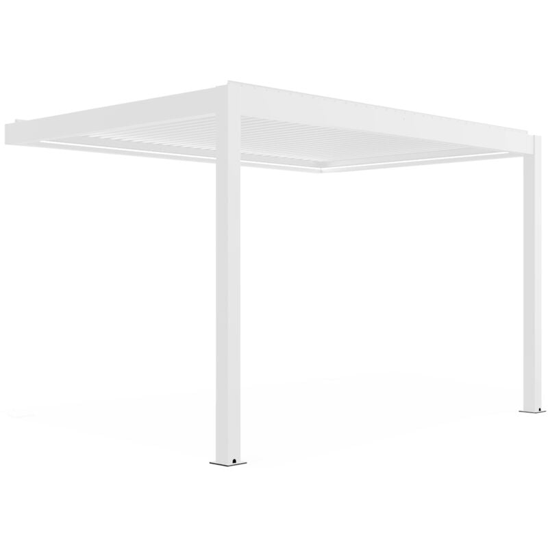 foto del prodotto oviala pergola bioclimatica autoportante in alluminio 3x4 m bianco