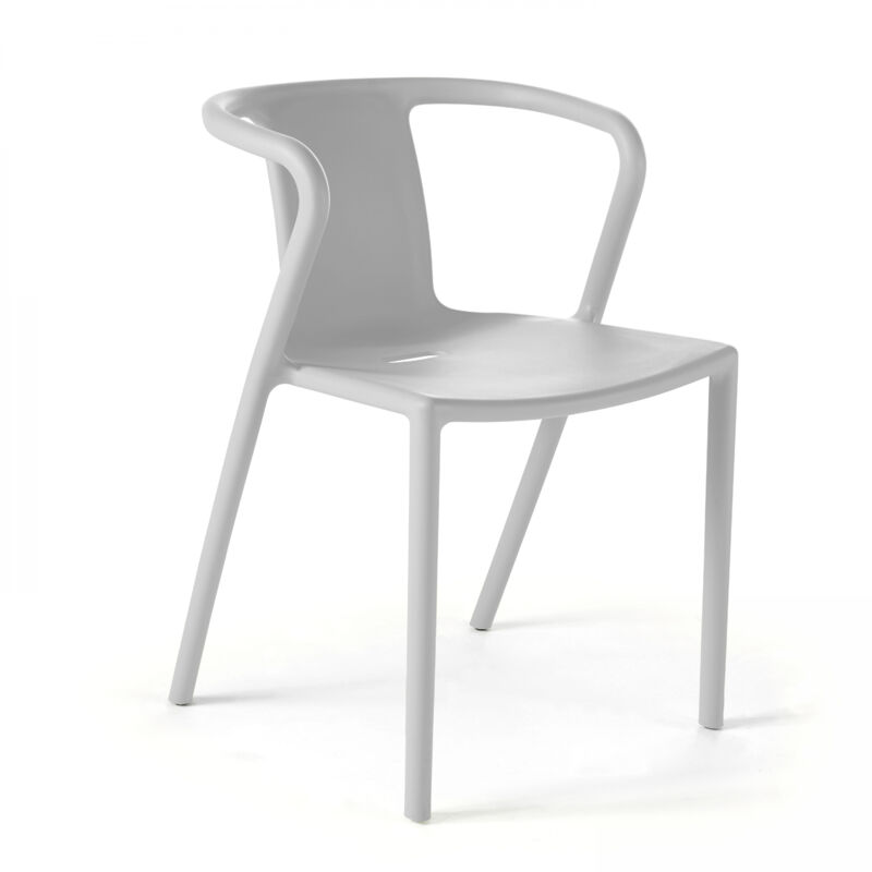 foto del prodotto oviala poltrona da giardino design in plastica bianca