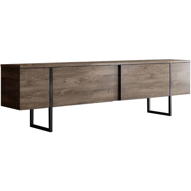 foto del prodotto oviala porta tv da 180 cm in legno e legno acciaio
