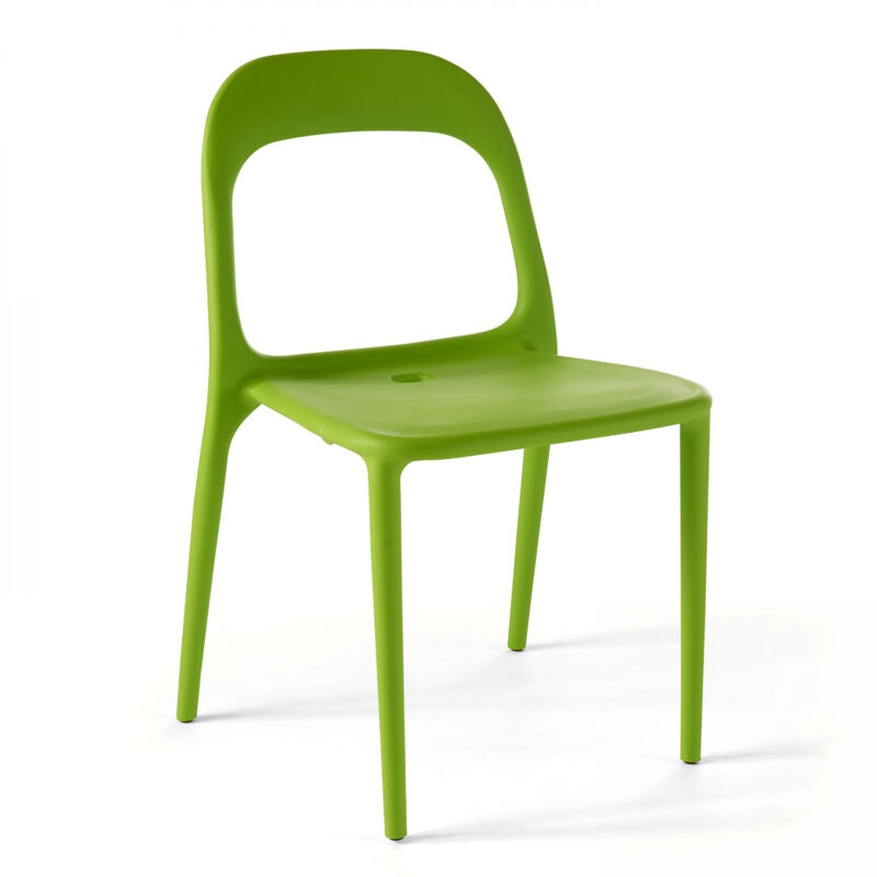 foto del prodotto oviala sedia da giardino in plastica verde