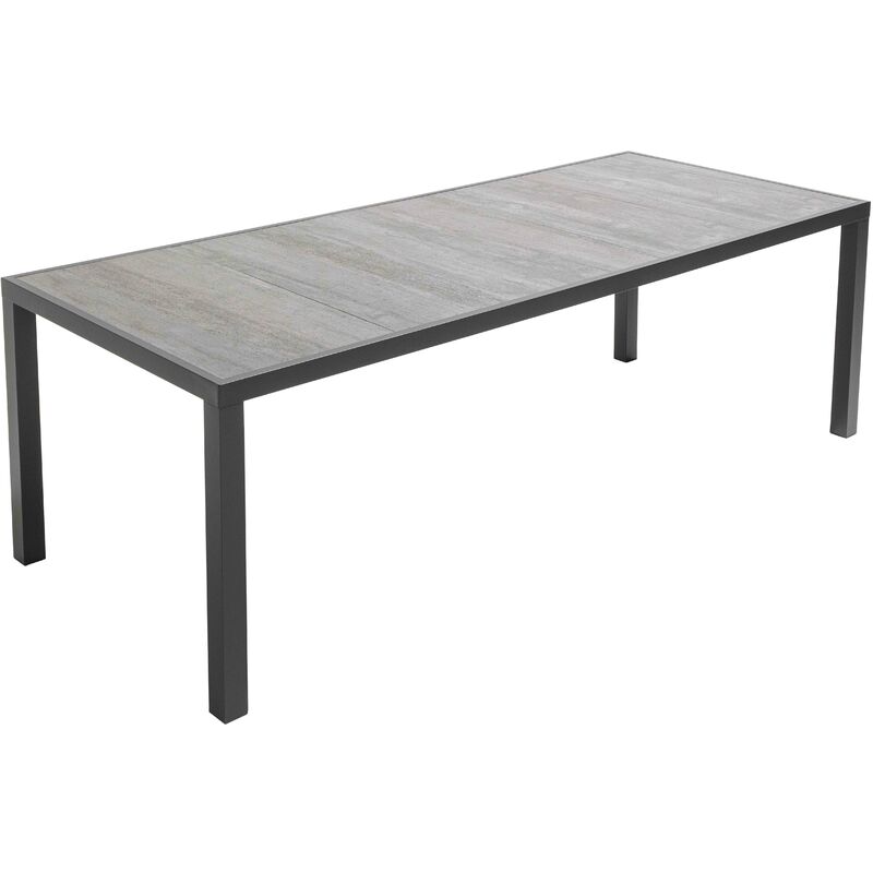 foto del prodotto oviala tavolo da giardino in alluminio e ceramica per 10 persone cemento tivoli