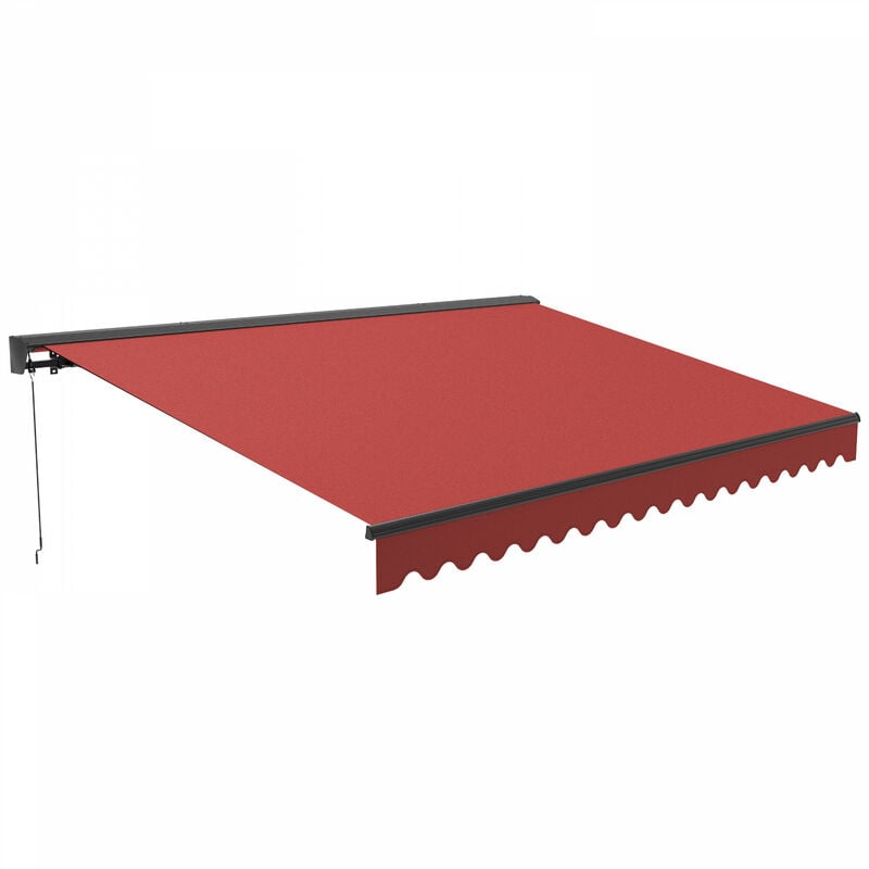 foto del prodotto oviala tenda da sole semi integrale 2,5x2m in alluminio rosso