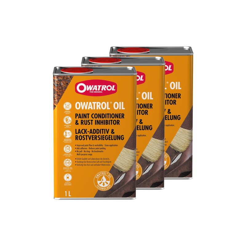 foto del prodotto owatrol 3 x oil additivo antiruggine multifunzionale vernice 1 lt