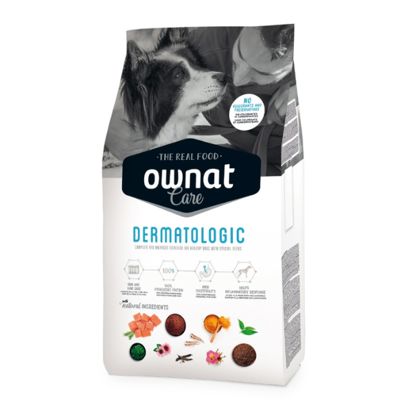 foto del prodotto ownat care all breeds adult dermatologic linea vet 3 kg dieta veterinaria per cani 1 ordine scegli lo sconto bzr5 bzr20 200 punti fedelt 
